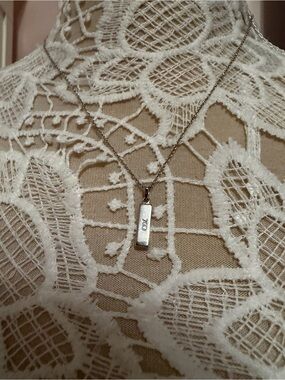 Bar Pendant Necklace - Silver